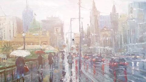 爆料海景油画视频,一场视觉盛宴的幕后故事